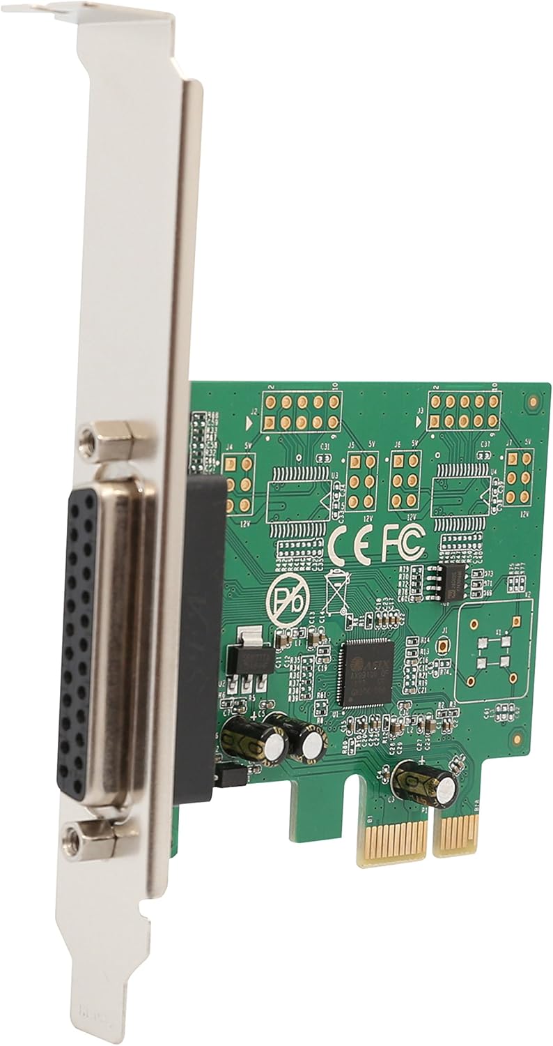 Syba 1 Port Parallel DB25 LPT Printer PCIe x1 with Low Bracket, Support SPP / PS2 / EPP/ECP Modes and Centronics Interface SI-PEX10011 - Image 2